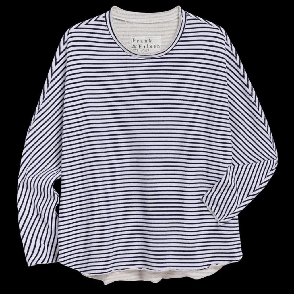 Frank & Eileen Anna Long Sleeve Capelet in Navy French Stripe, Size Small - Image 6
