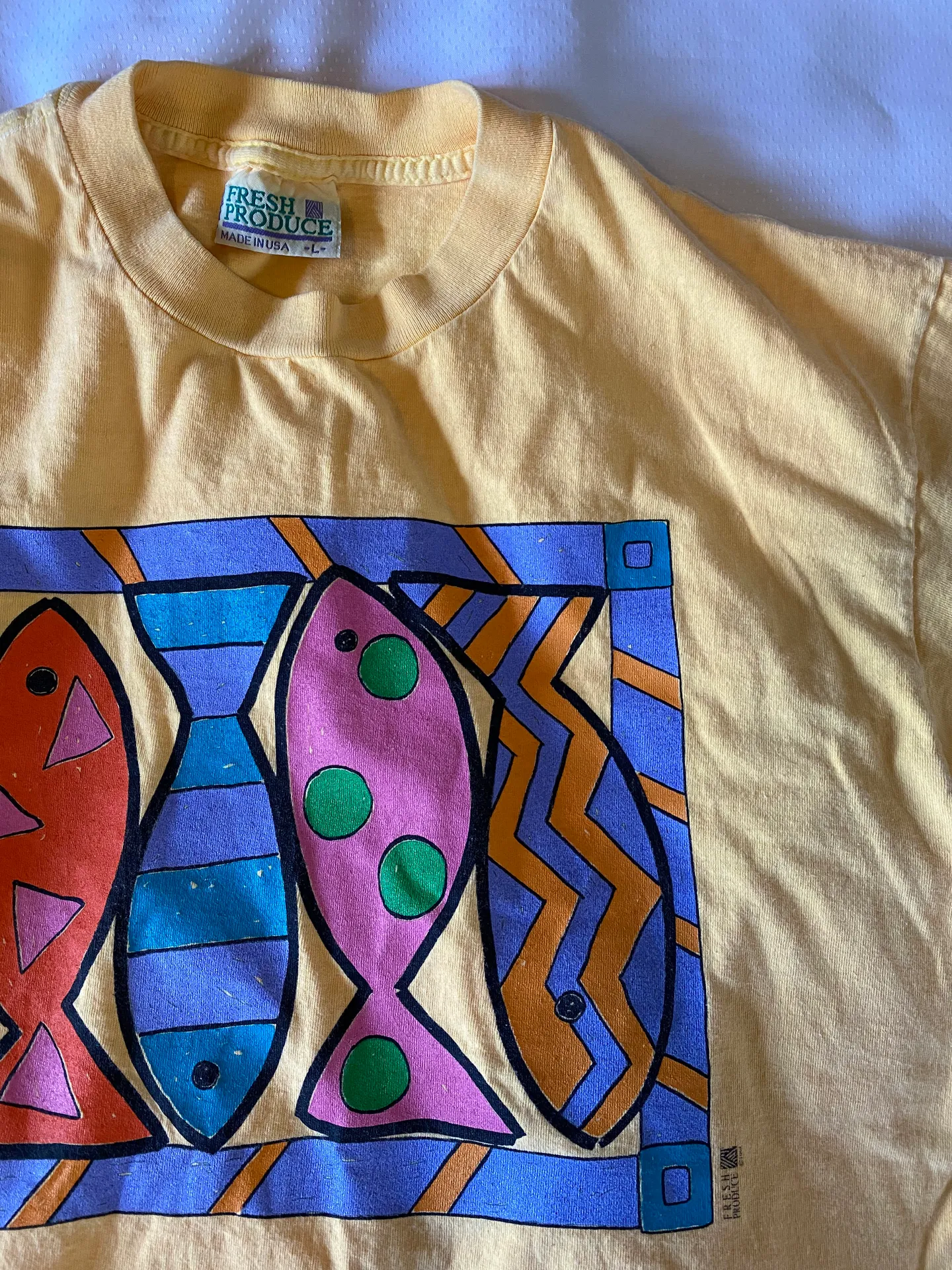 Fresh Produce Vintage Single Stitch Fish Shirt - Image 3