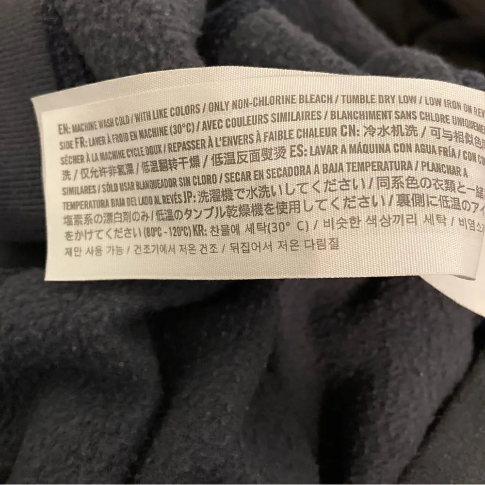 Abercrombie & Fitch navy spellout drawstring joggers S - Image 6