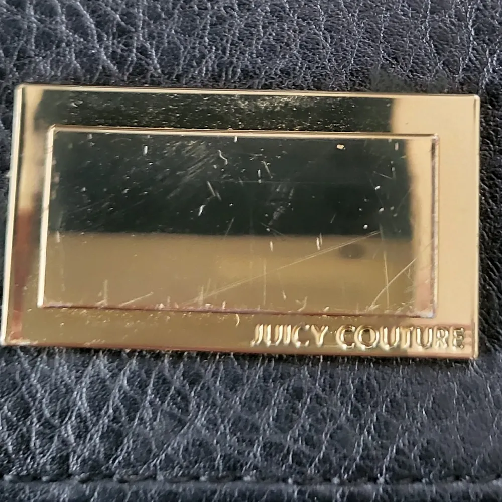 Juicy Couture Black Faux Leather Crossbody Purse - Image 2