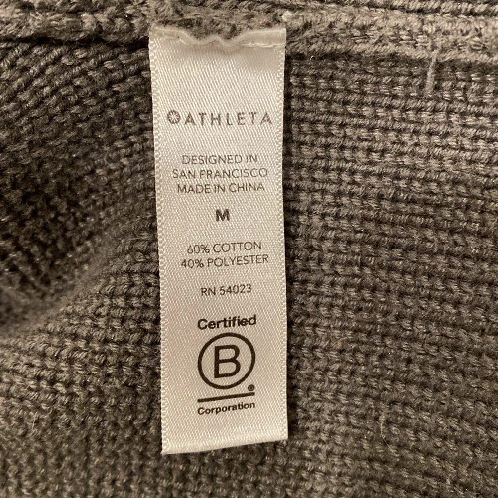 Aurora Dolman oversized full zip up sweater hoodie Gray/Green size Medium - Image 7