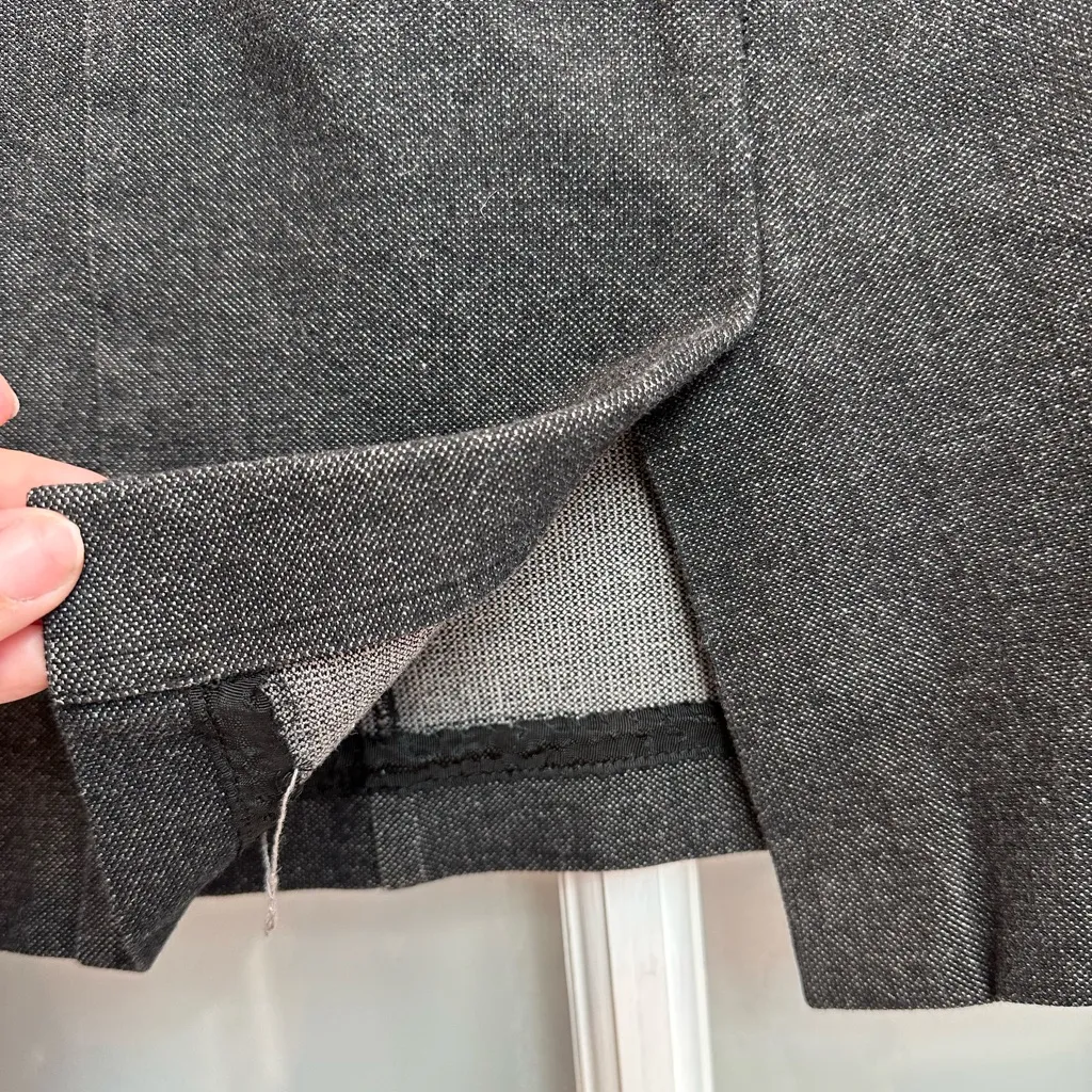 Banana Republic Y2K Gray Stretch Size 14 Large Career Pencil Skirt Herringbone - Image 5