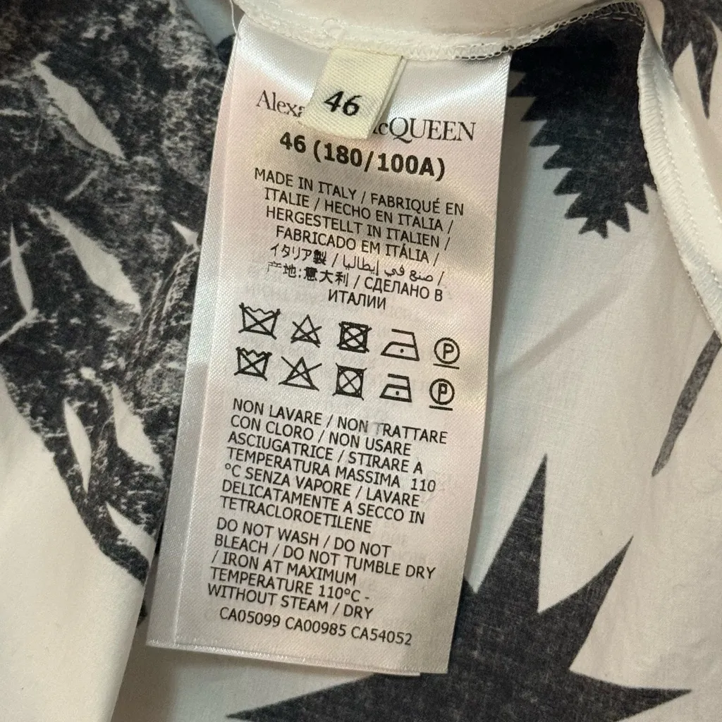 Alexander McQueen NWT Ruffled Trapeze Top in Cotton Poplin women’s size 10-12 - Image 11