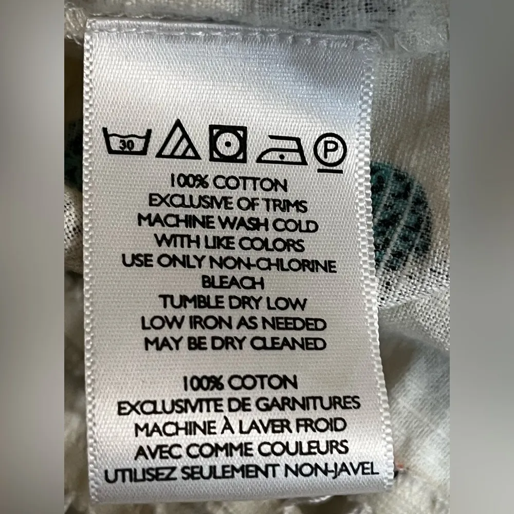 Cooperative Womens Dress Ivory Pineapple Print Cutout Criss Cross X Back - Image 7