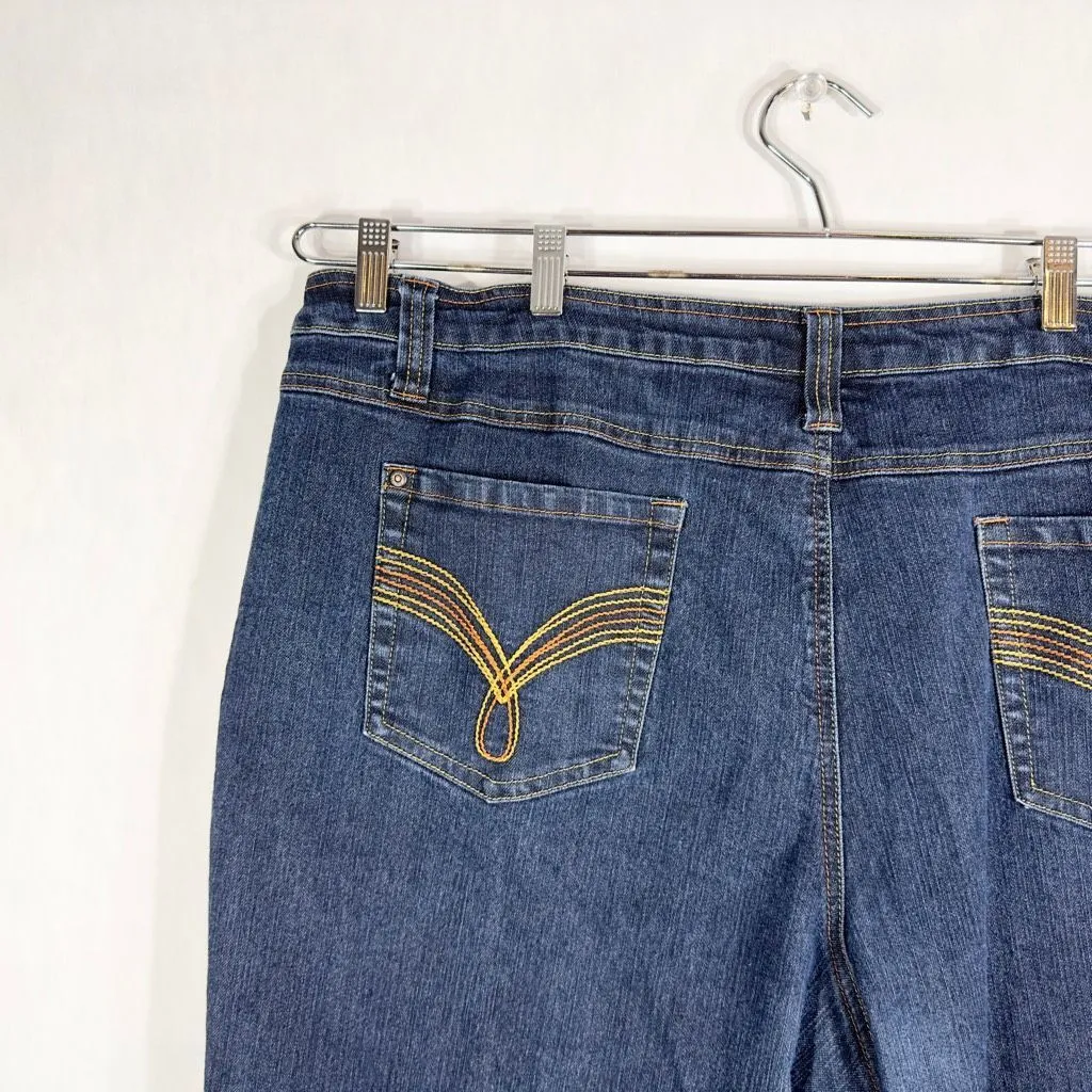 Cato Plus Size 24W Jeans Straight Leg Blue Denim Stretch‎ High Rise Womens 867 - Image 7