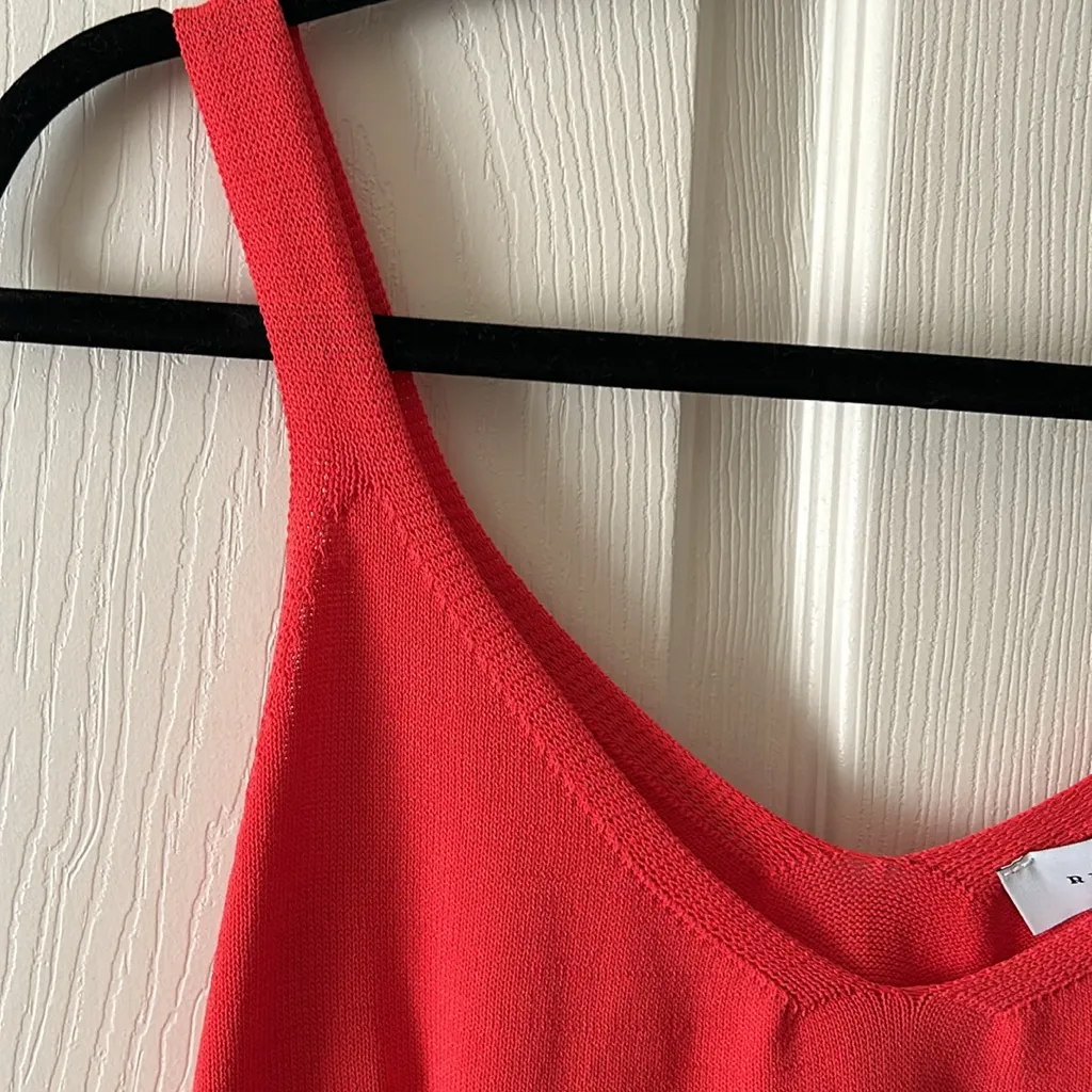 Anthropologie Rino‎ & Pelle Bous Knit Camisole Tank in Color Cheerful Sz Large Orange - Image 6