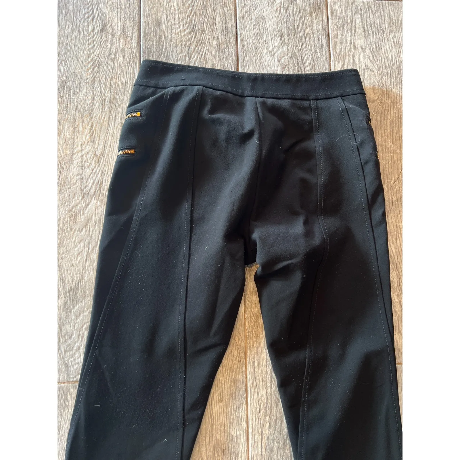 Express Skinny Pants Trousers Black size 2 Mid Rise Zippers Moto Y2K 90s Stretch - Image 9
