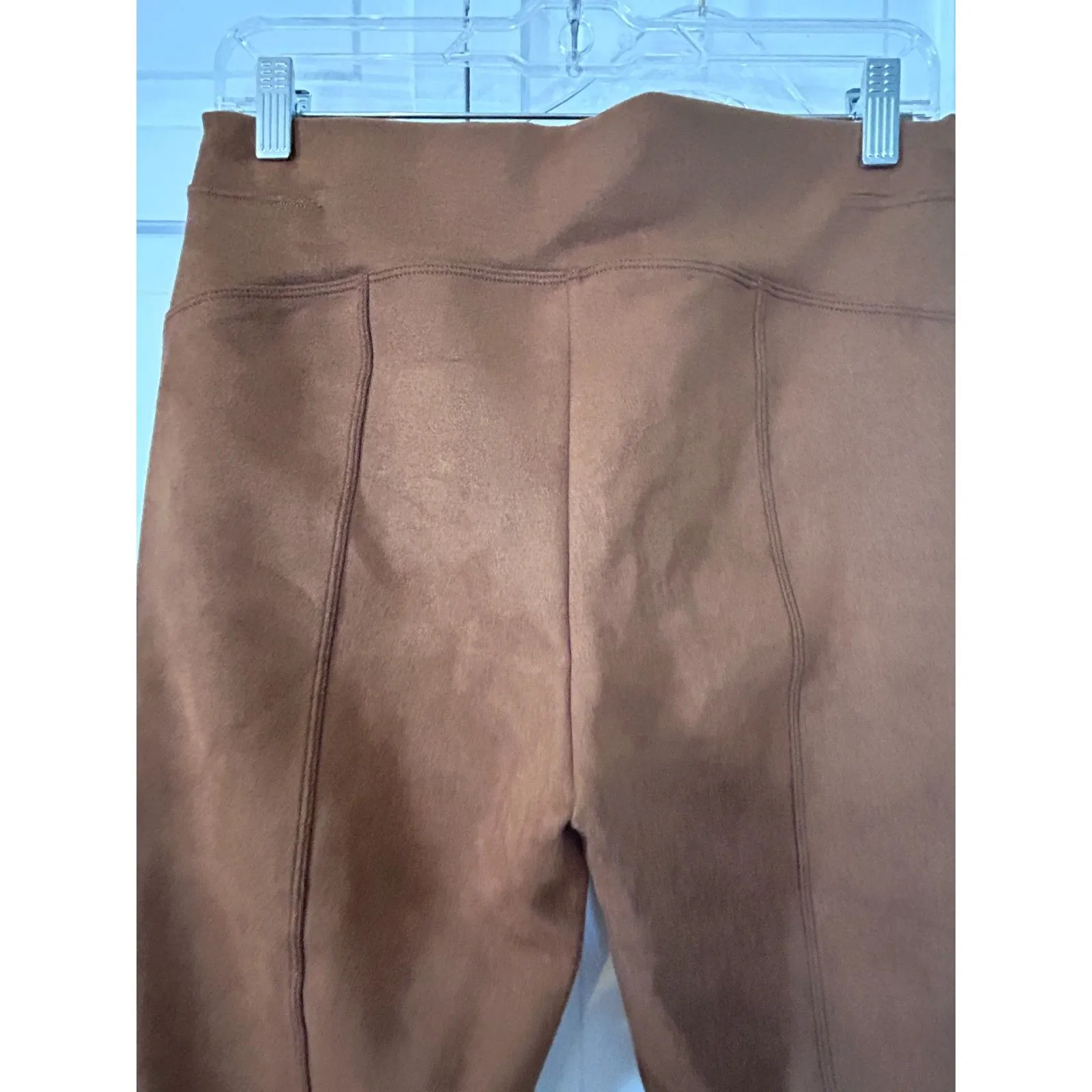 NWT Spanx Faux Suede pants in Rich Caramel - Size L - Image 4