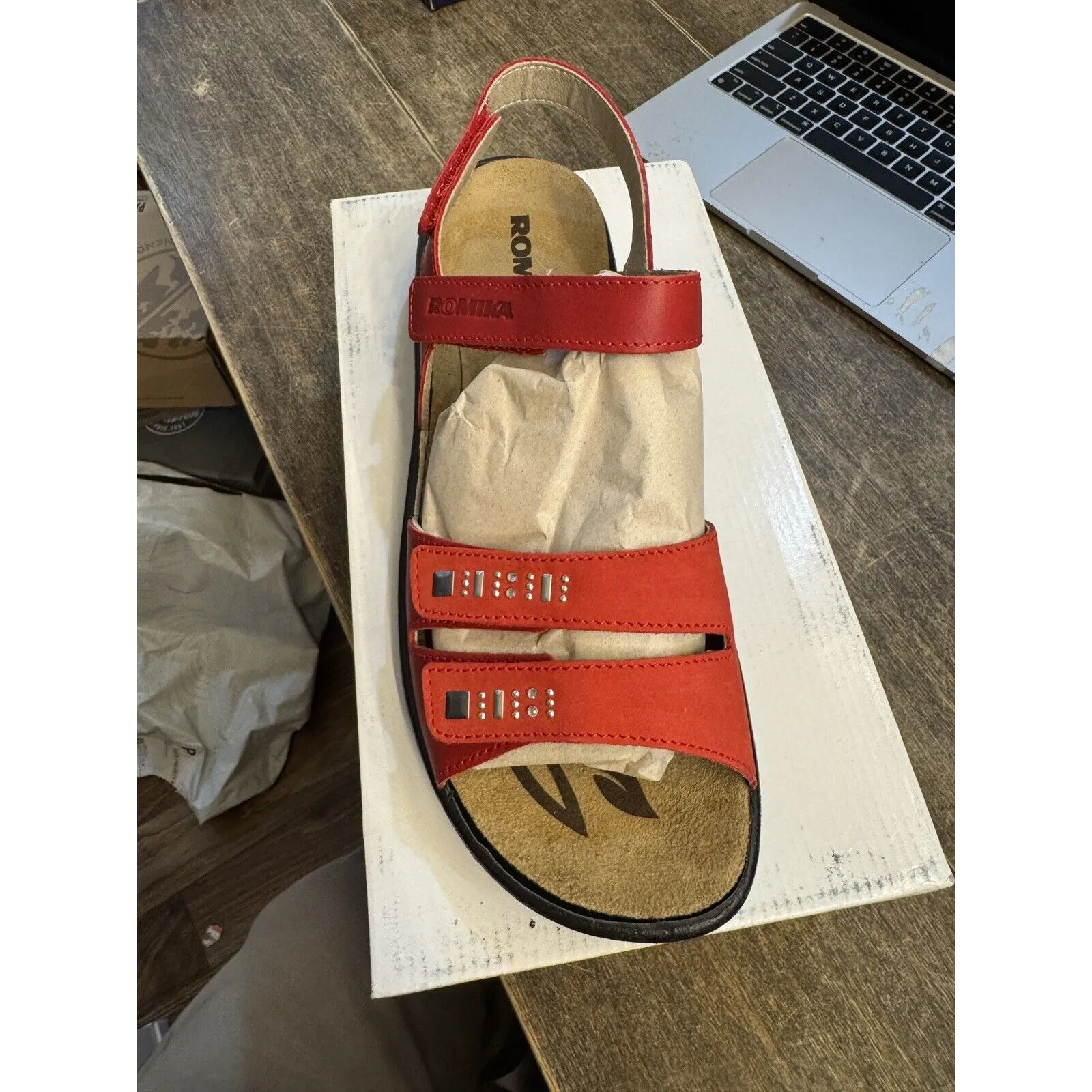 Josef Seibel Westland Romika‎ Germany Ibiza 86 Orthotic friendly Sandal Size 41 Red - Image 4