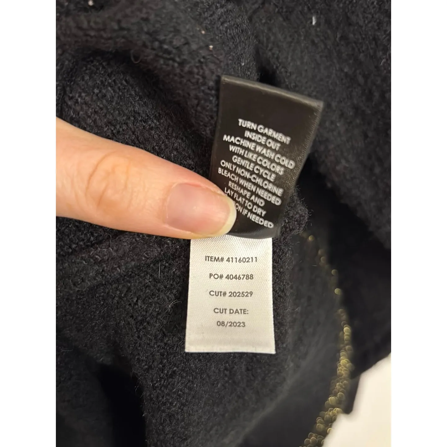 Torrid Sweater Womens 3X Black "Are We Merry Yet?" Holiday Christmas Gold Lurex - Image 5