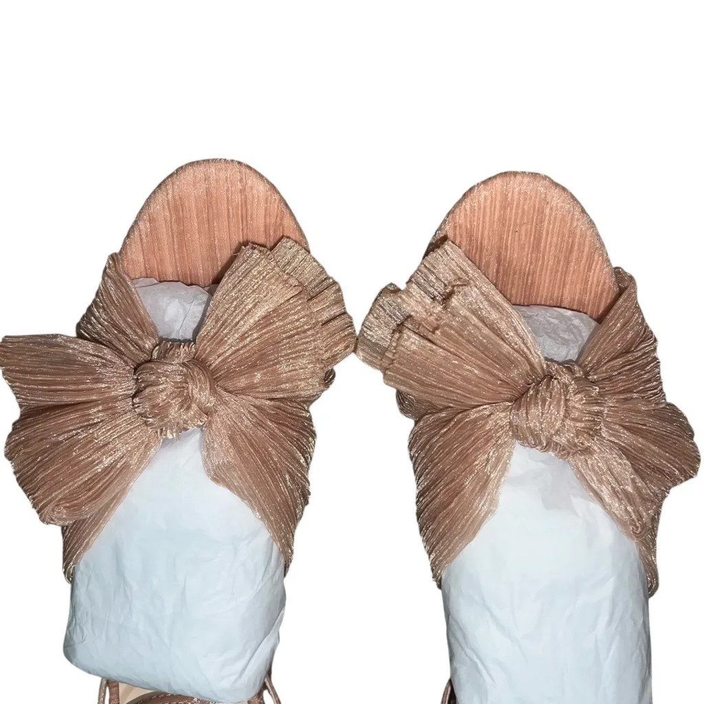 NEW NIB Loeffler Randall Camellia Beauty Pleated Bow Heels - Image 4
