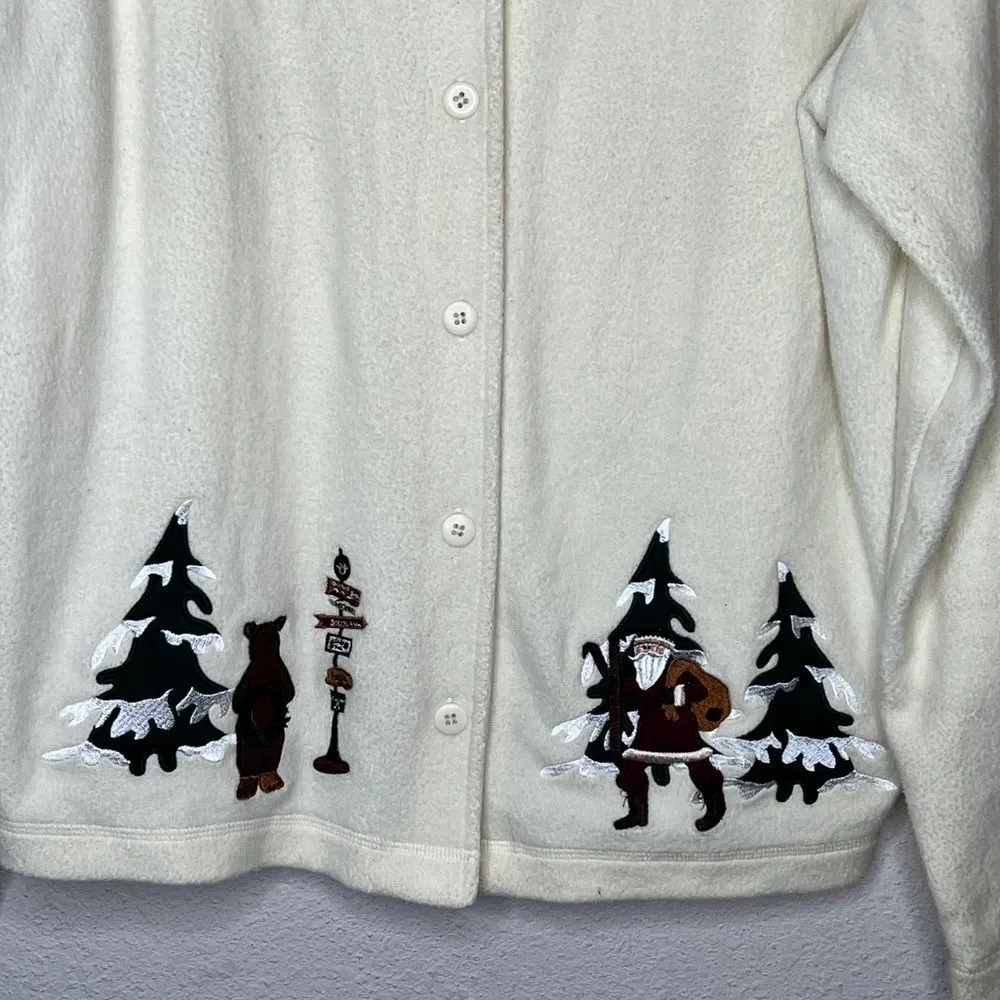 Vintage Bechamel‎ Christmas Cardigan Sweater Size L - Image 3