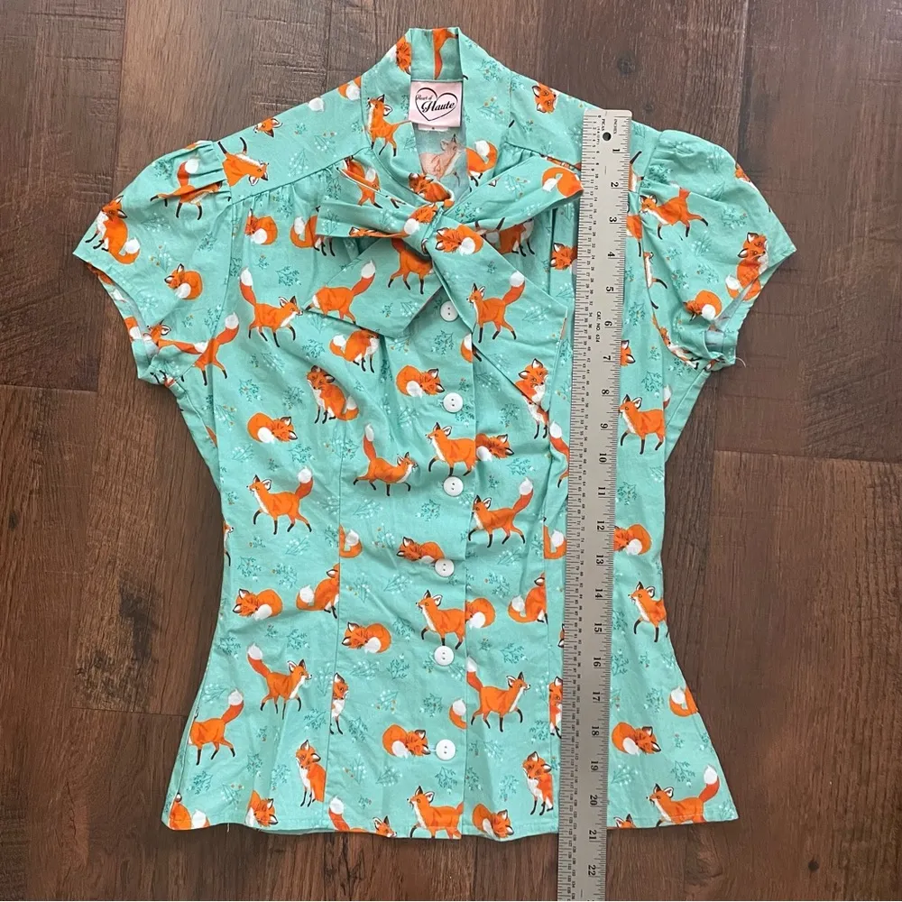 HEART OF HAUTE retro style top, size S - Image 6