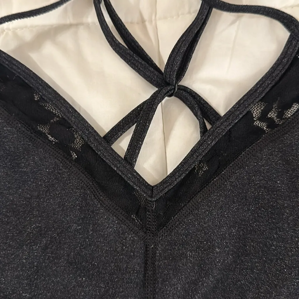 Lace inset sports bra Gray Size XS - Image 2