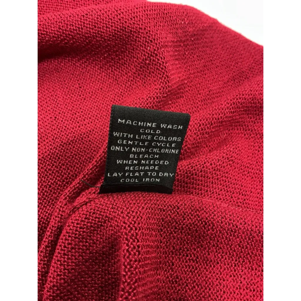 Womans. Ver Ve Ami Pullover Sweater Attached Tank Top Small Red Open Back - Image 5