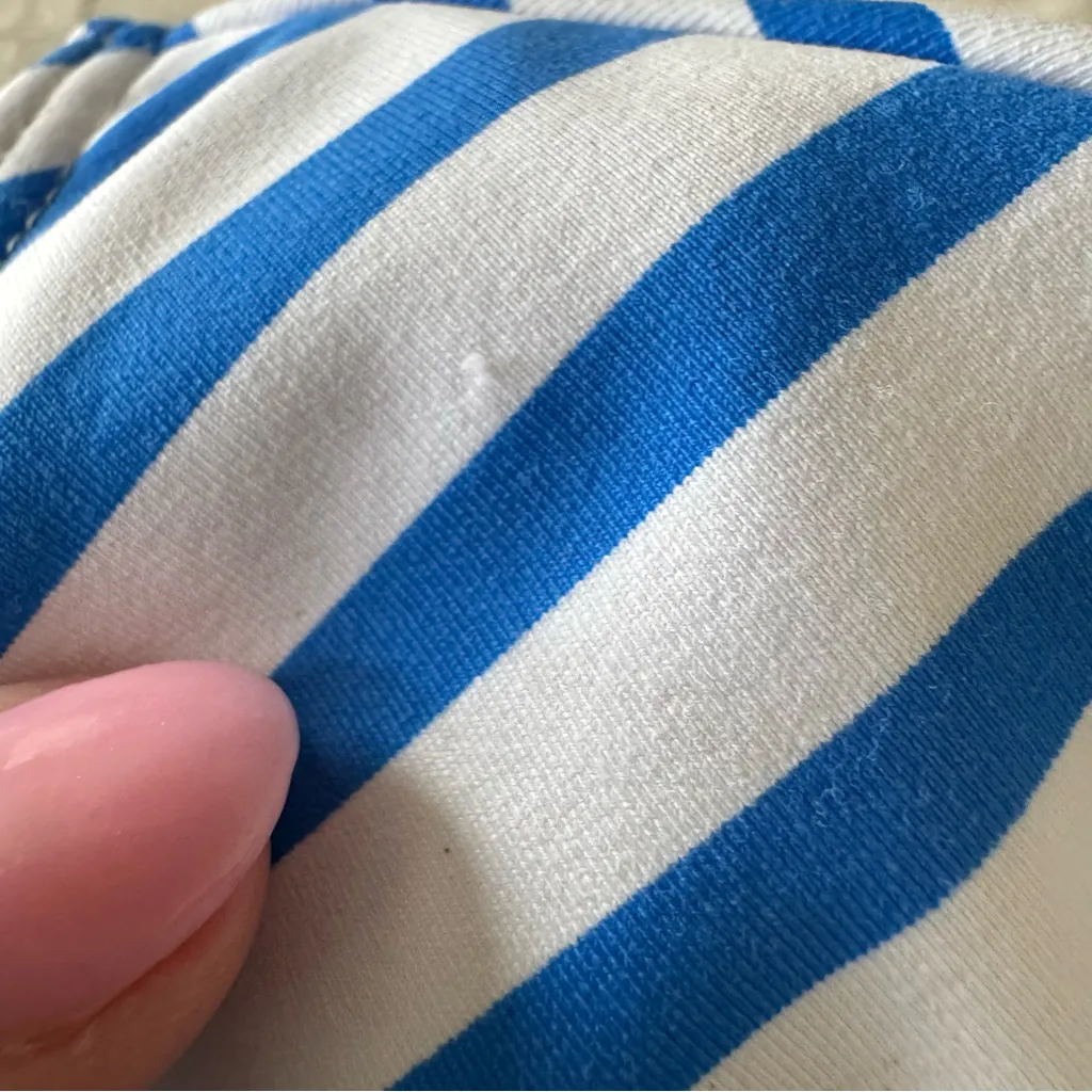 Bleu Rod Beattie Smooth Operator Bikini Top NWT size 4 Striped Cap Sleeve Crop - Image 10