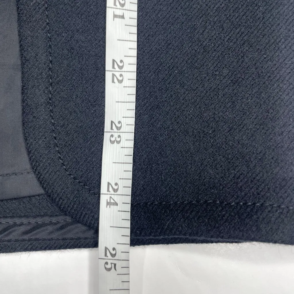 J. Crew 100% Wool Black Pencil Knee-Length Zip Front Skirt Italian Bi-Stretch 2 - Image 9