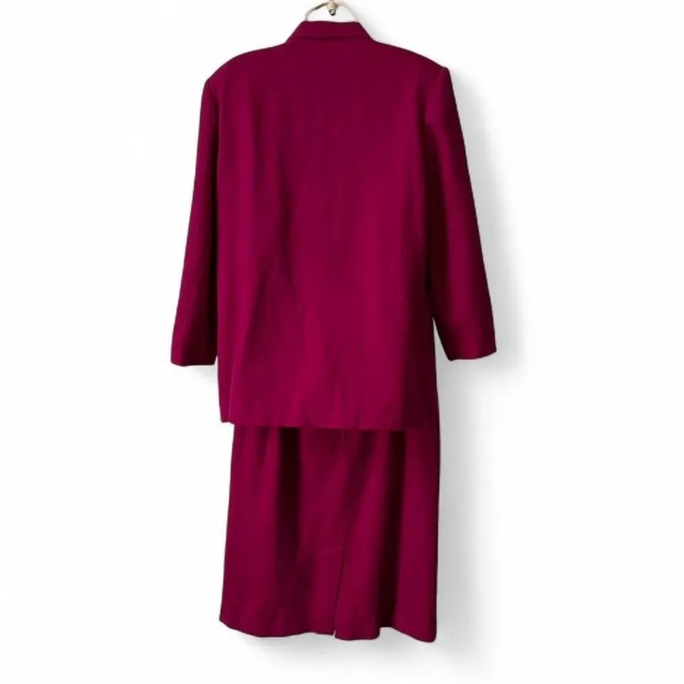 Vintage Pink Wool Blazer - Image 4