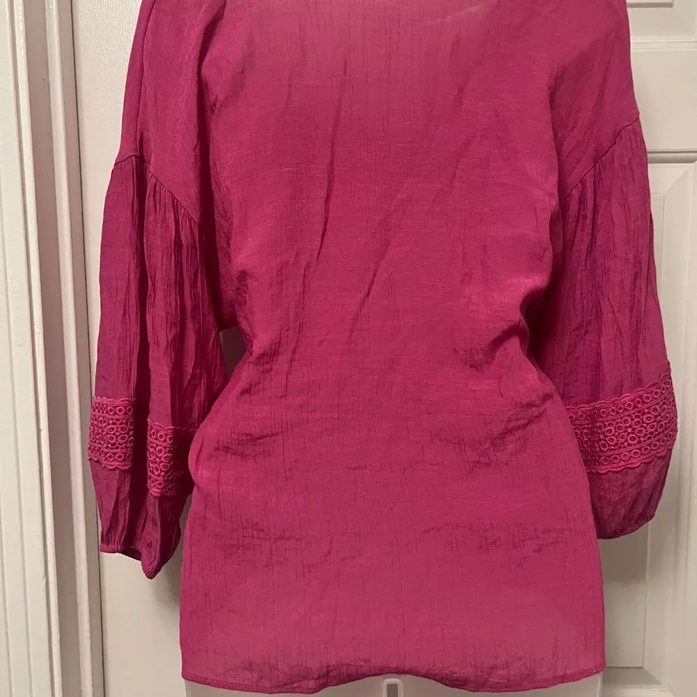 Fuchsia Flowy Top - Image 2