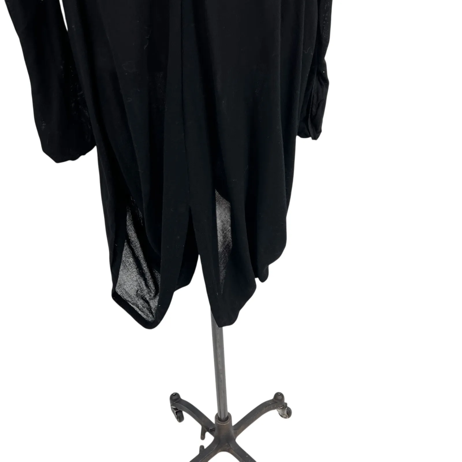 Yohji Yamamoto Gauze Wool Jacket Draped Long Sleeve Black Size 1 XS - Image 10