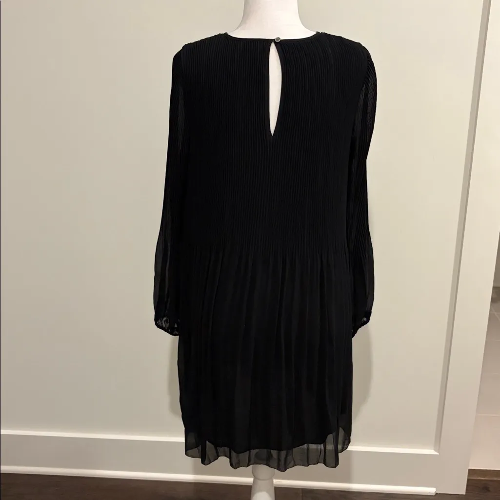 Aritzia Wilfred Pleated Chiffon Daydreamer Mini Dress Sz M - Image 11