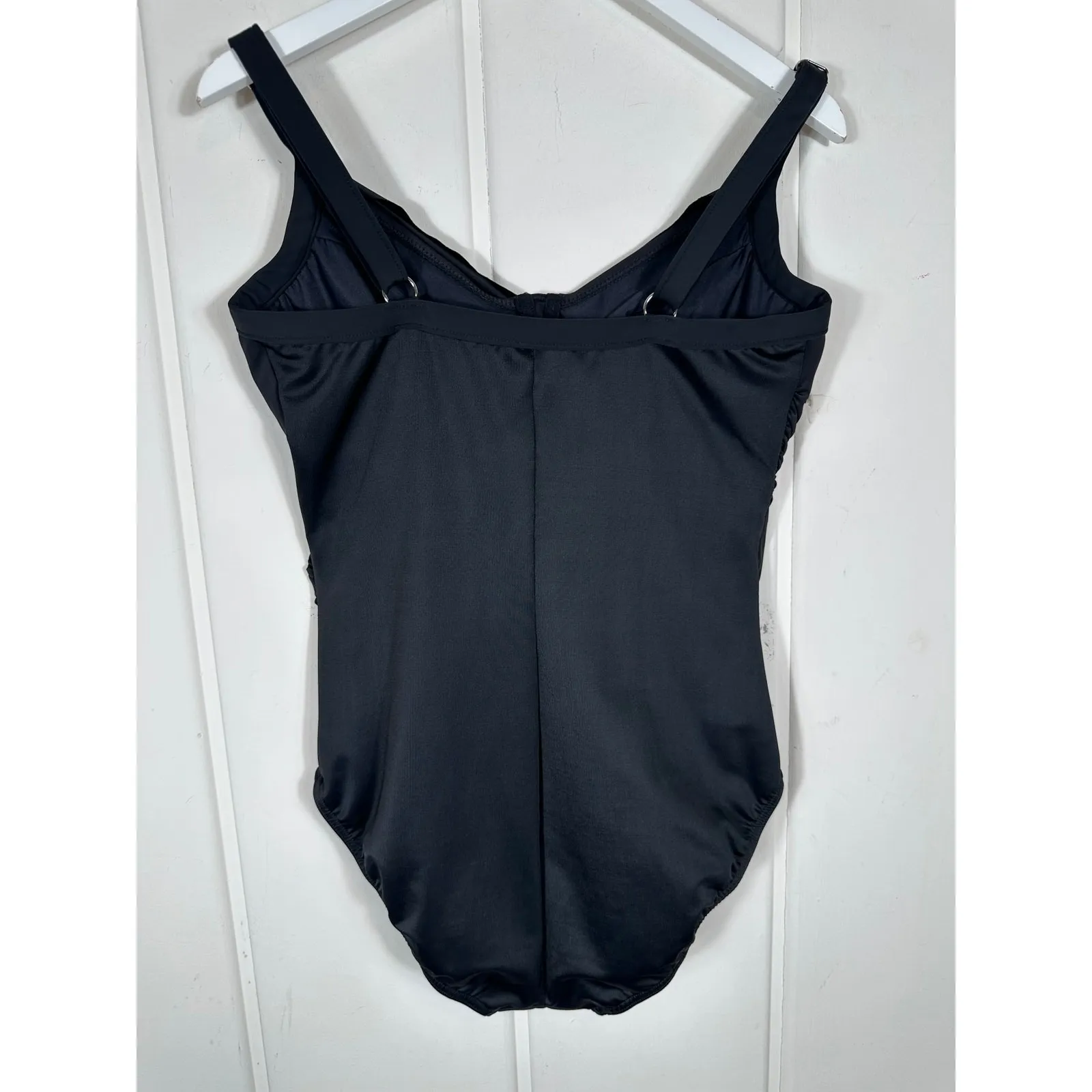 Miraclesuit Black One-Piece Swimsuit 16 DD Slimming Ruched Front Tummy Control - Image 7