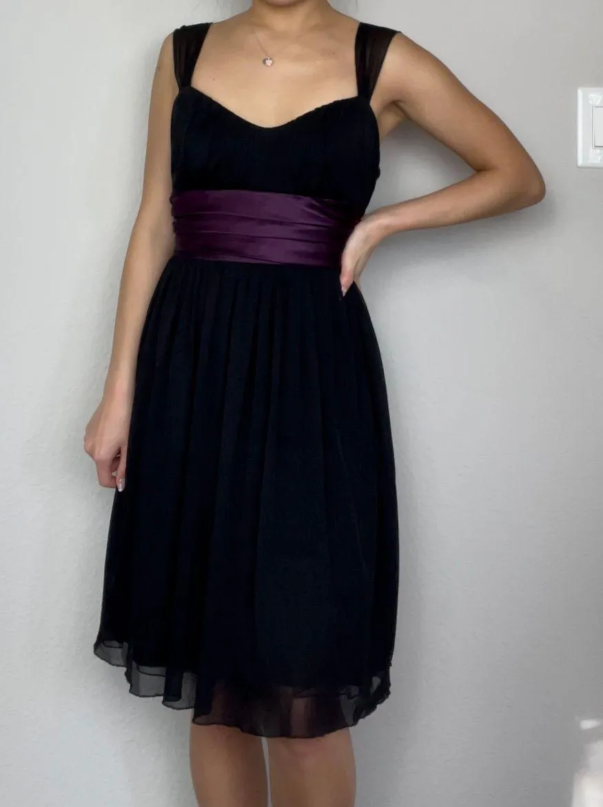 strapless open back dress Sheer-Back Long Corset Prom Dress with Side Sash Lilac/Silver / Medium main image 0