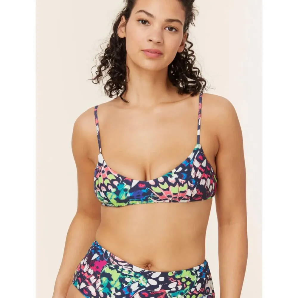 Andie Swim The Molokai Bikini Top in Butterfly Print Brand Size XL NWT - Image 2