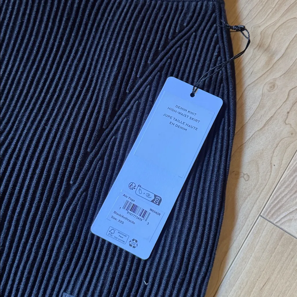 ALO Yoga Denim Knit High Waist Skirt - Image 2