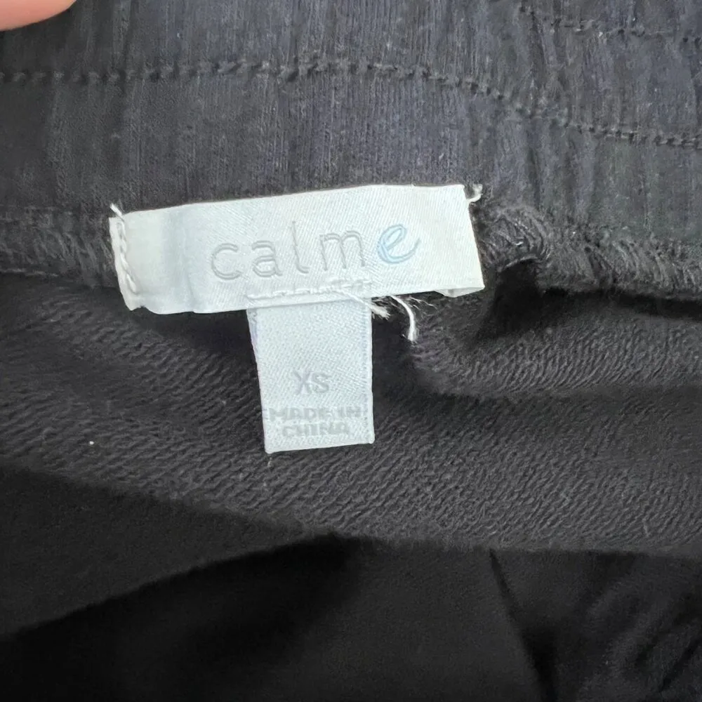 NWT Calme by Johnny Was Terry Commuter Short Skirt Athletic Black Pockets‎ XS - Image 2