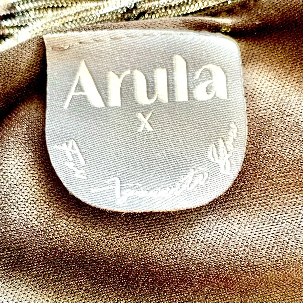 Arula Black & Silver Shimmer Shine Floral Sleeveless Maxi Dress Size XL - Image 8