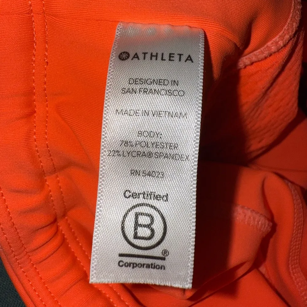 Athleta Women’s Sz XS Contender Laser Cut 7/8 Tight, Neon Orange 445901 - Image 6