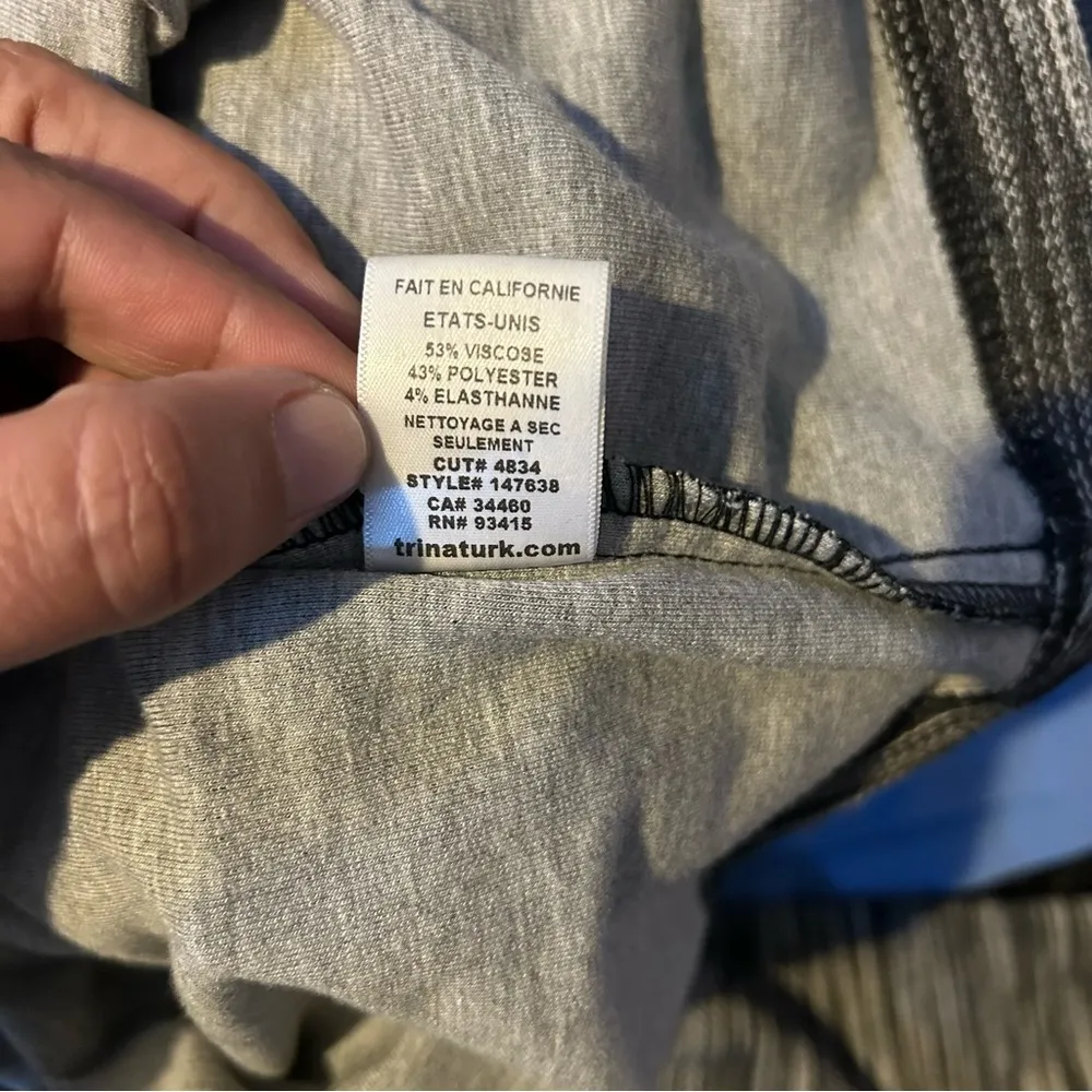 Black & Grey Space Dye French Terry Crewneck Long Sleeve Size L Dress - Image 9