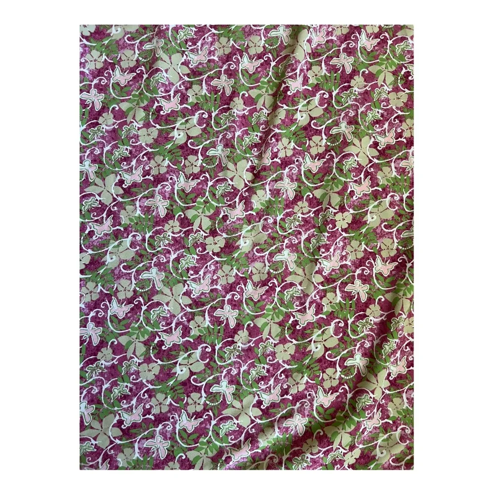 Vtg Y2K Butterfly Floral Maxi Skirt Size 8 - Image 3