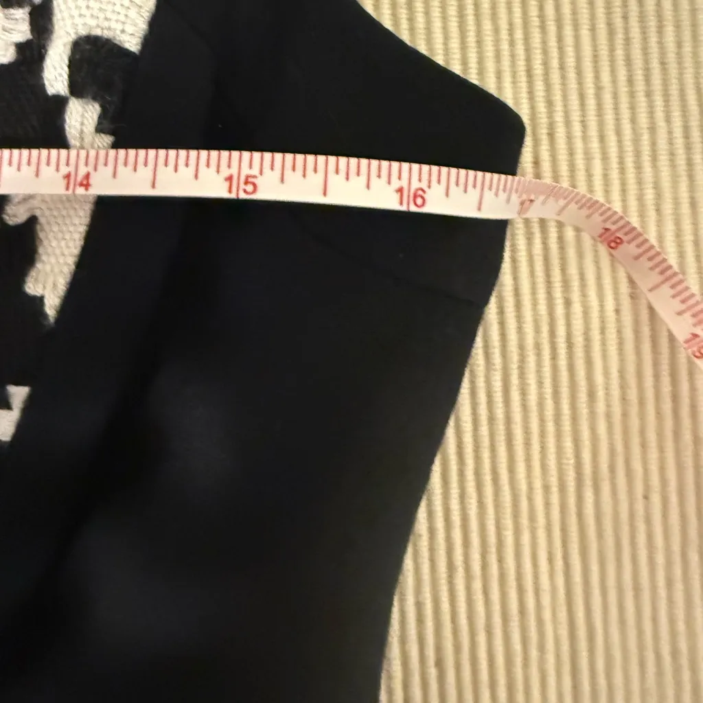 Suzi Chin for Maggy Boutique Black White Houndstooth Sheath Dress Size 6 - Image 7