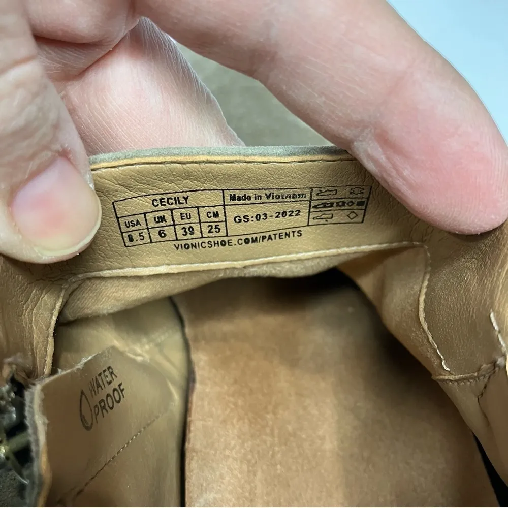 Vionic Cecily ankle boots waterproof tan size 8.5‎ - Image 7