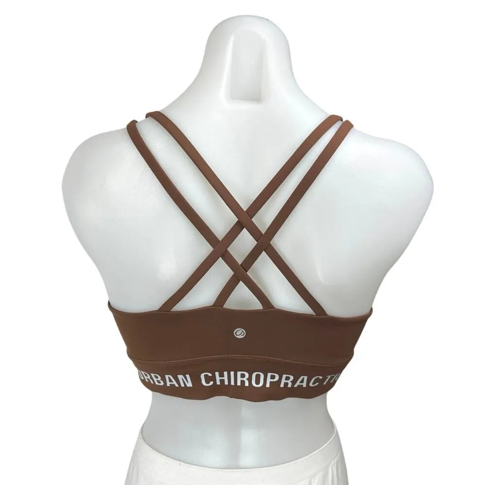 Urban Chiropractic Brown Sleeveless Workout Athletic Sports Bra Crop Top Sz S/M - Image 2