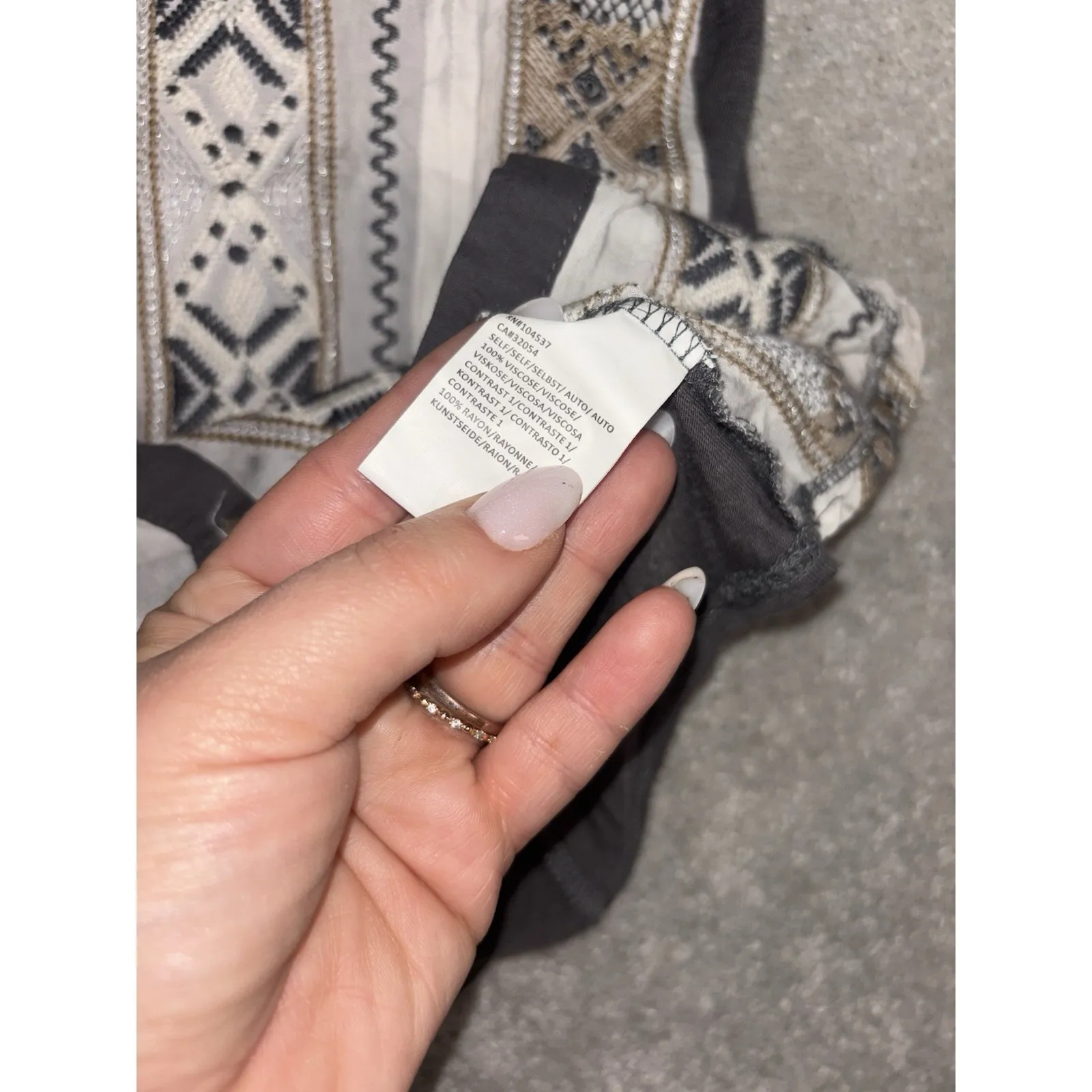 Anthropologie Tiny brand embroidered tunic blouse button up xs - Image 6