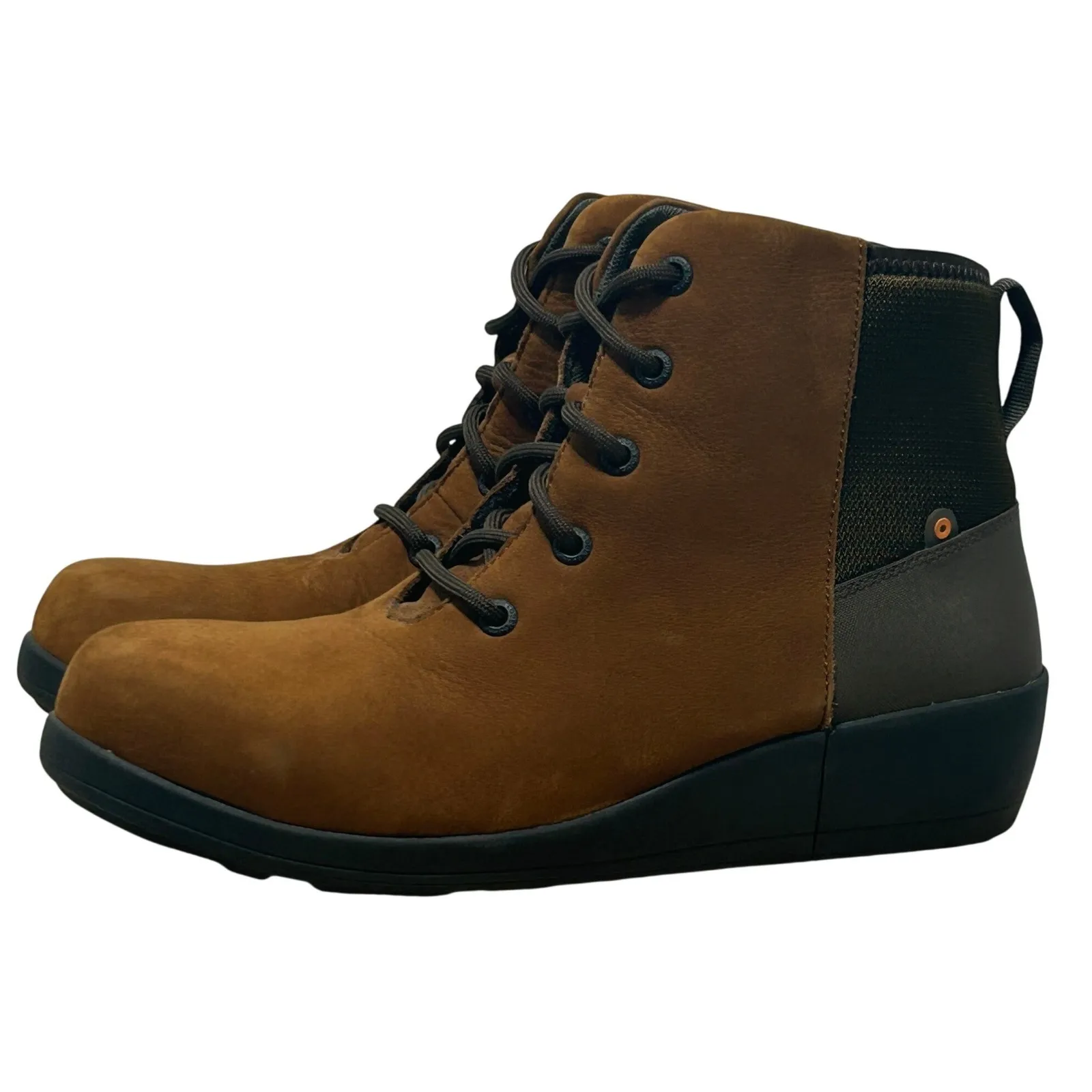 Bogs Women's Audrey Wedge Brown Suede Safety Composite Toe Boots - Image 4