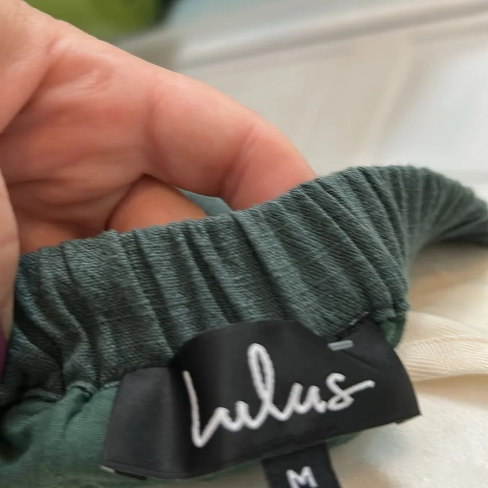 Lulu's Al Fresco Evenings Forest Green Off-the-Shoulder Dress Size M - Image 7