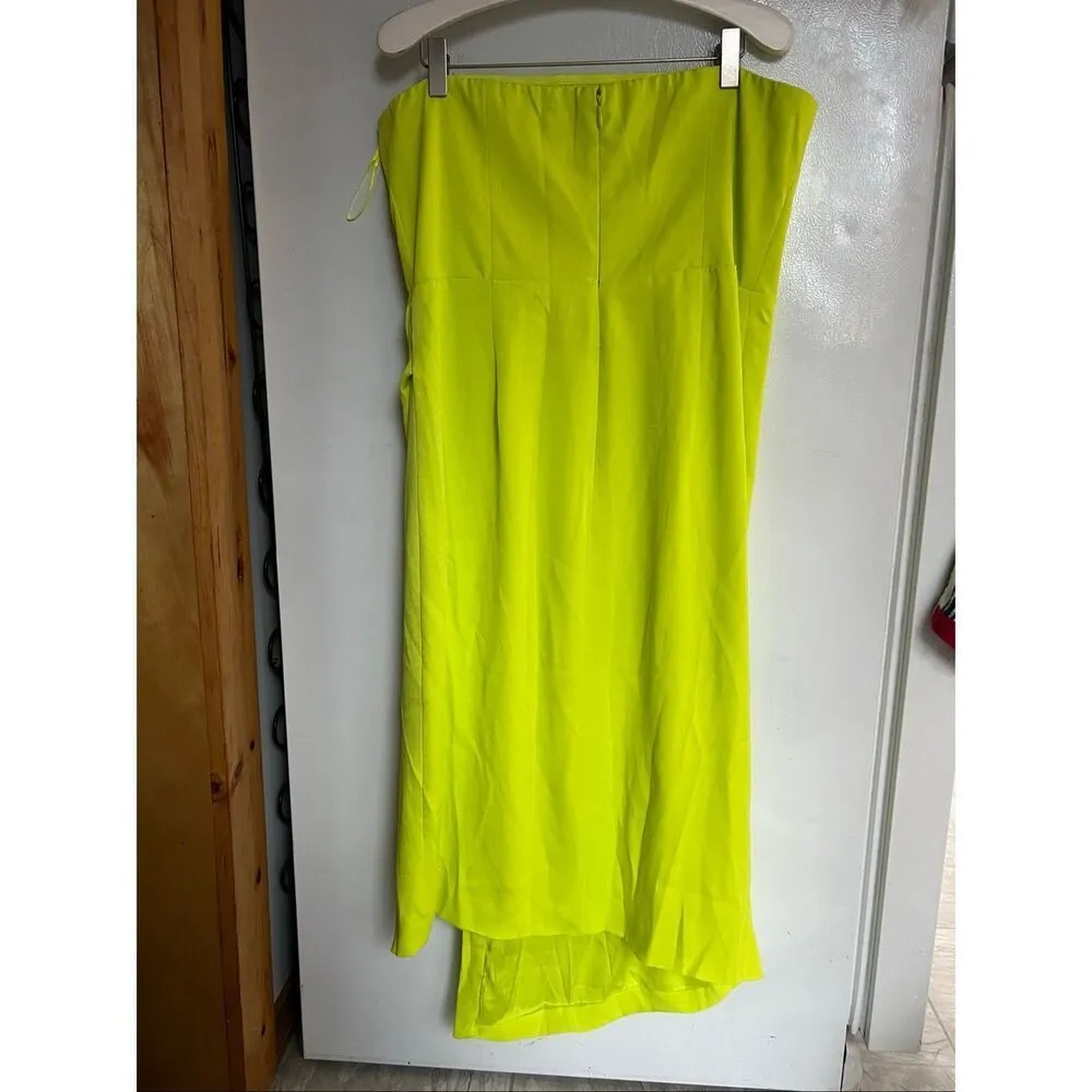 Cushnie Lime Green Strapless Dress Woman’s Size 16 NEW MSRP $50 - Image 7