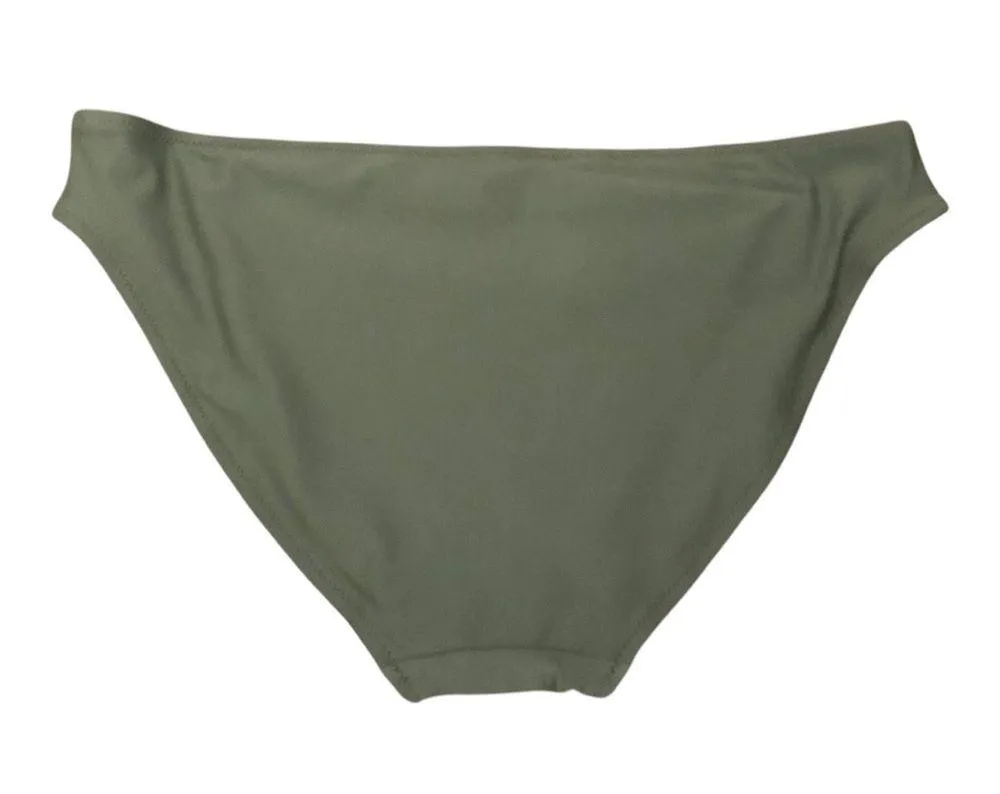 Aerie NWT Sleek Stylish Full Coverage Camouflage Green Shade Bikini Bottom Large - Image 3