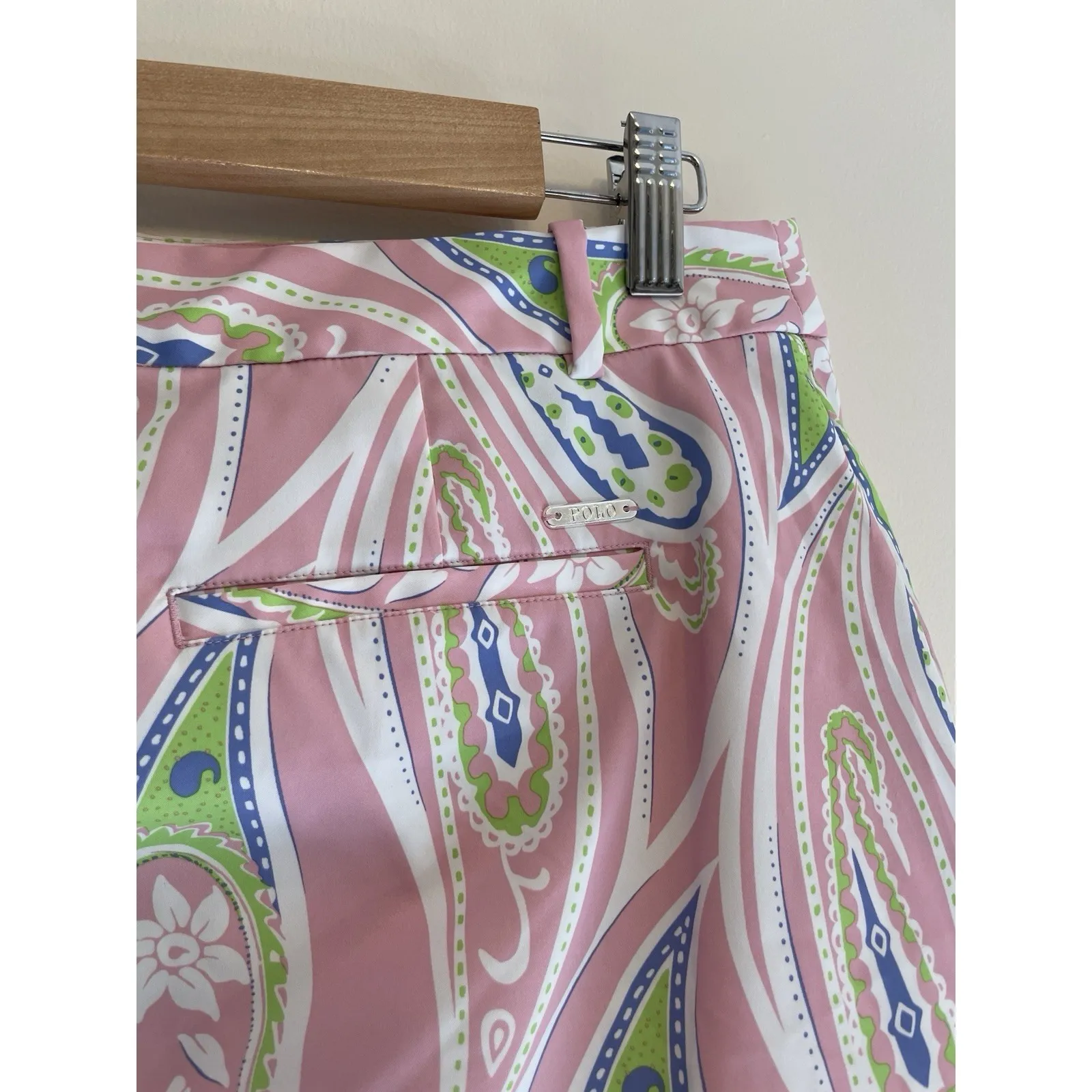 Ralph Lauren Polo Golf Skirt Skort Women Size 4 Pink Paisley Active Tennis Lined - Image 4