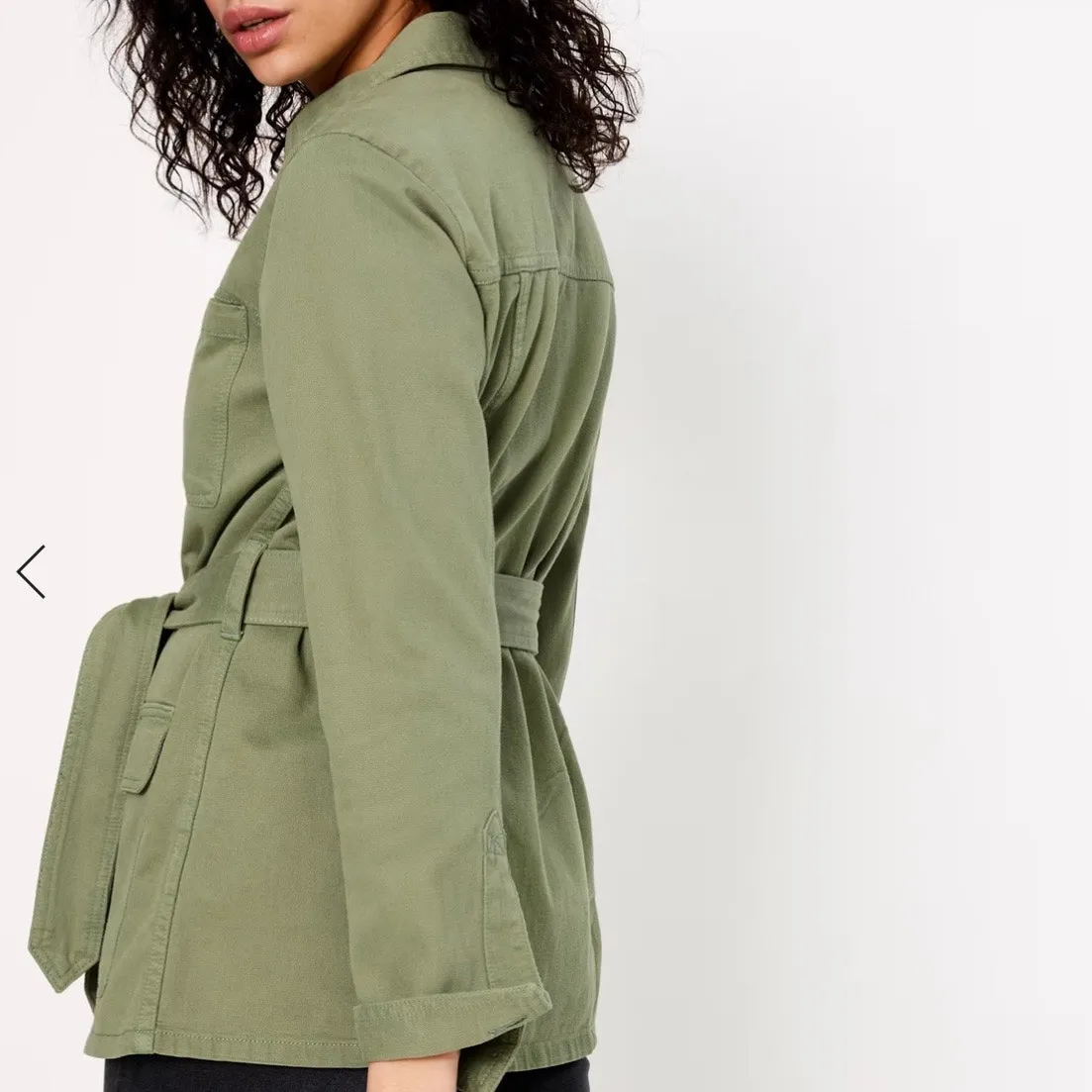 Per Una Military Jackets khaki green buttoned belted size 6 US DR - Image 4