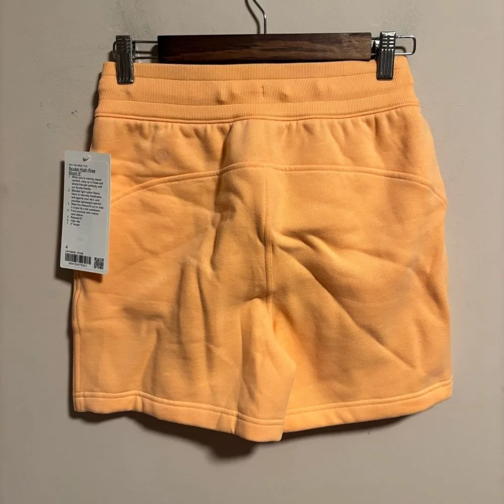 NWT Lululemon Scuba High-Rise Short 5" Peach Bellini- Size 4 - Image 3