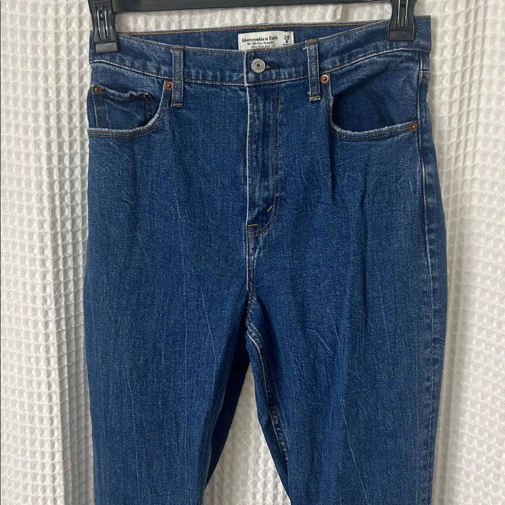 Abercrombie & Fitch The 90’s Slim Straight Ultra High Rise Curve Love Jeans - Image 4