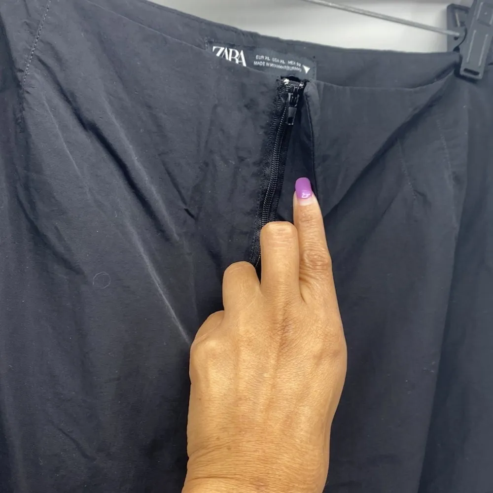 Zara black oversized wide leg cargo pants avant-garde grunge lagenlook black - Image 6