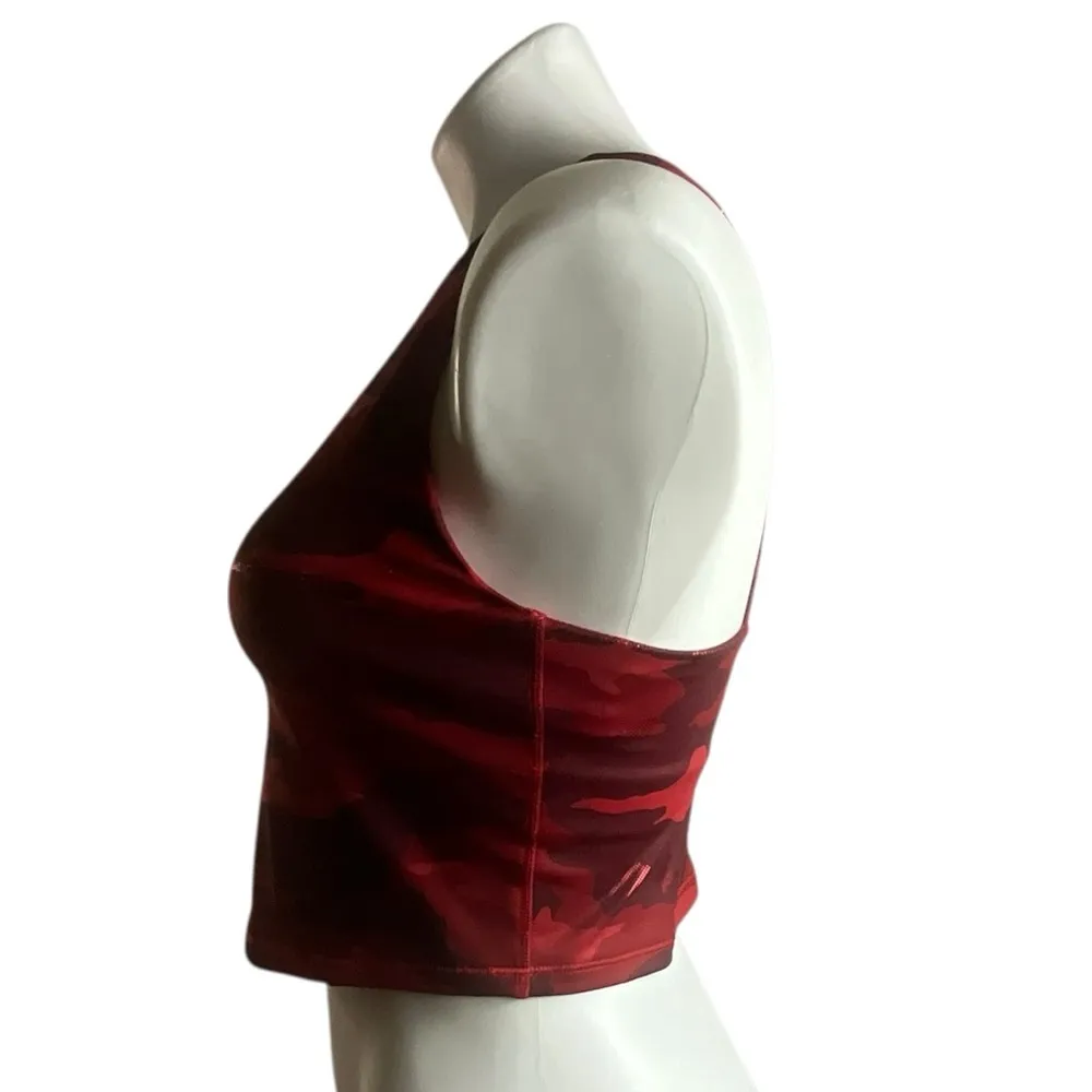 Athleta Elation Red Camouflage Ultimate Print Sports Bra Top - Image 14