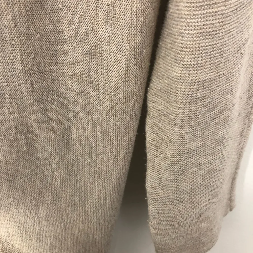 Eileen Fisher Tan Organic Cotton Silk Blend Cardigan Small - Image 3