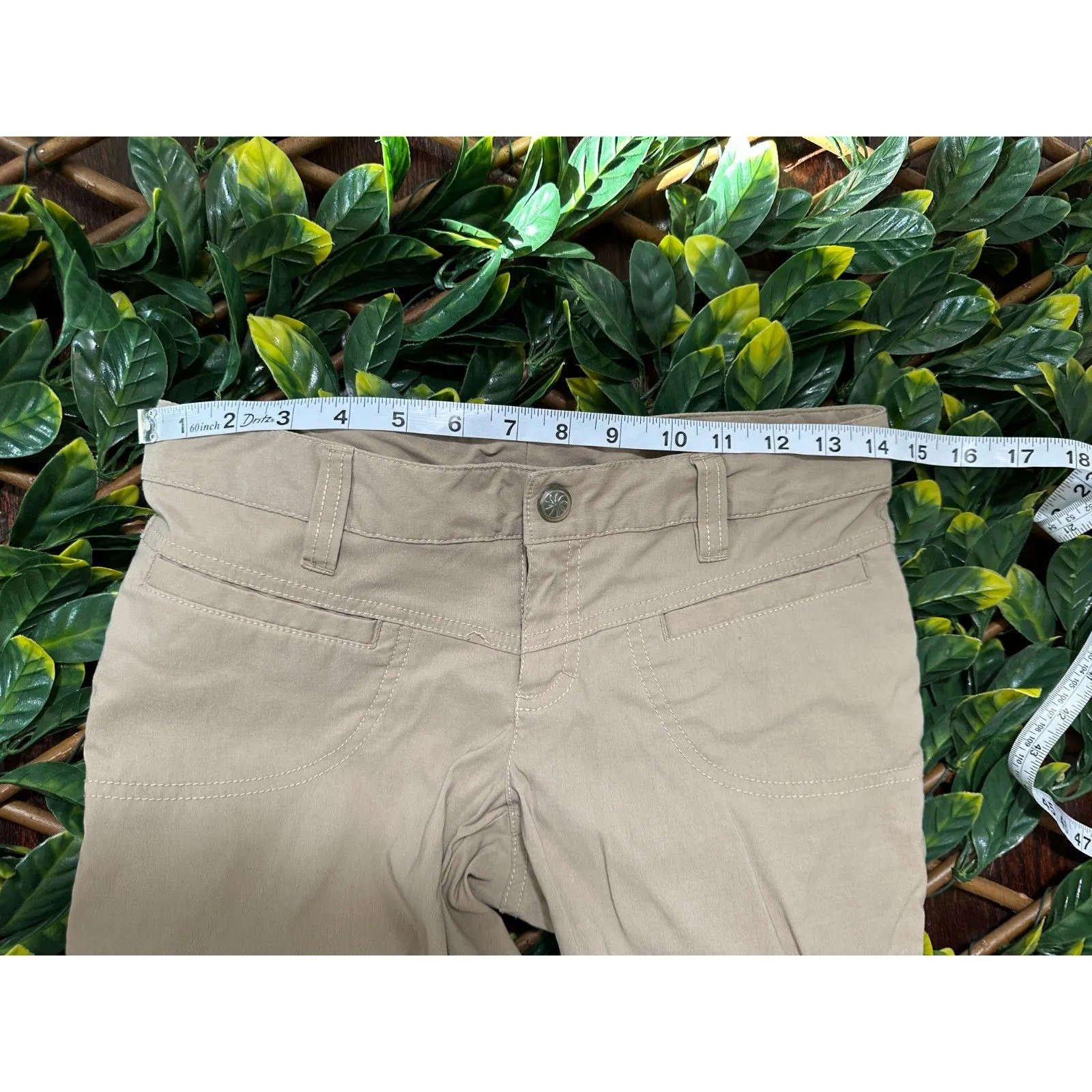y2k Athleta Tan Low Rise Trousers Size 2 - Image 7